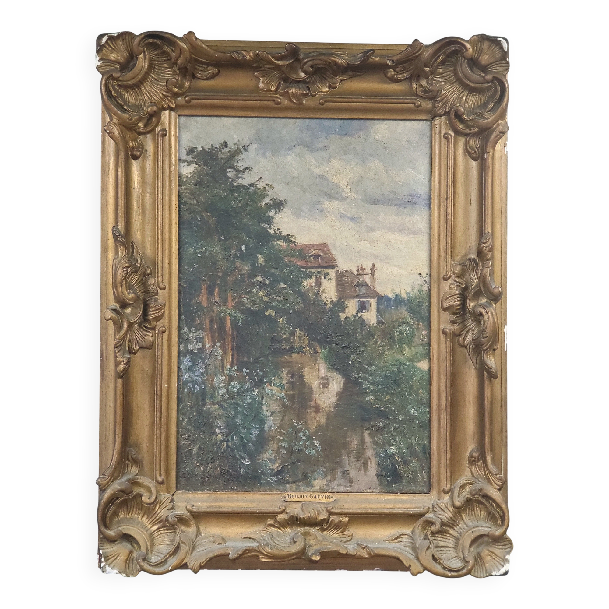 Eugénie Moujon-Gauvin (1850–1910) – Landscape with Stream - 19th century