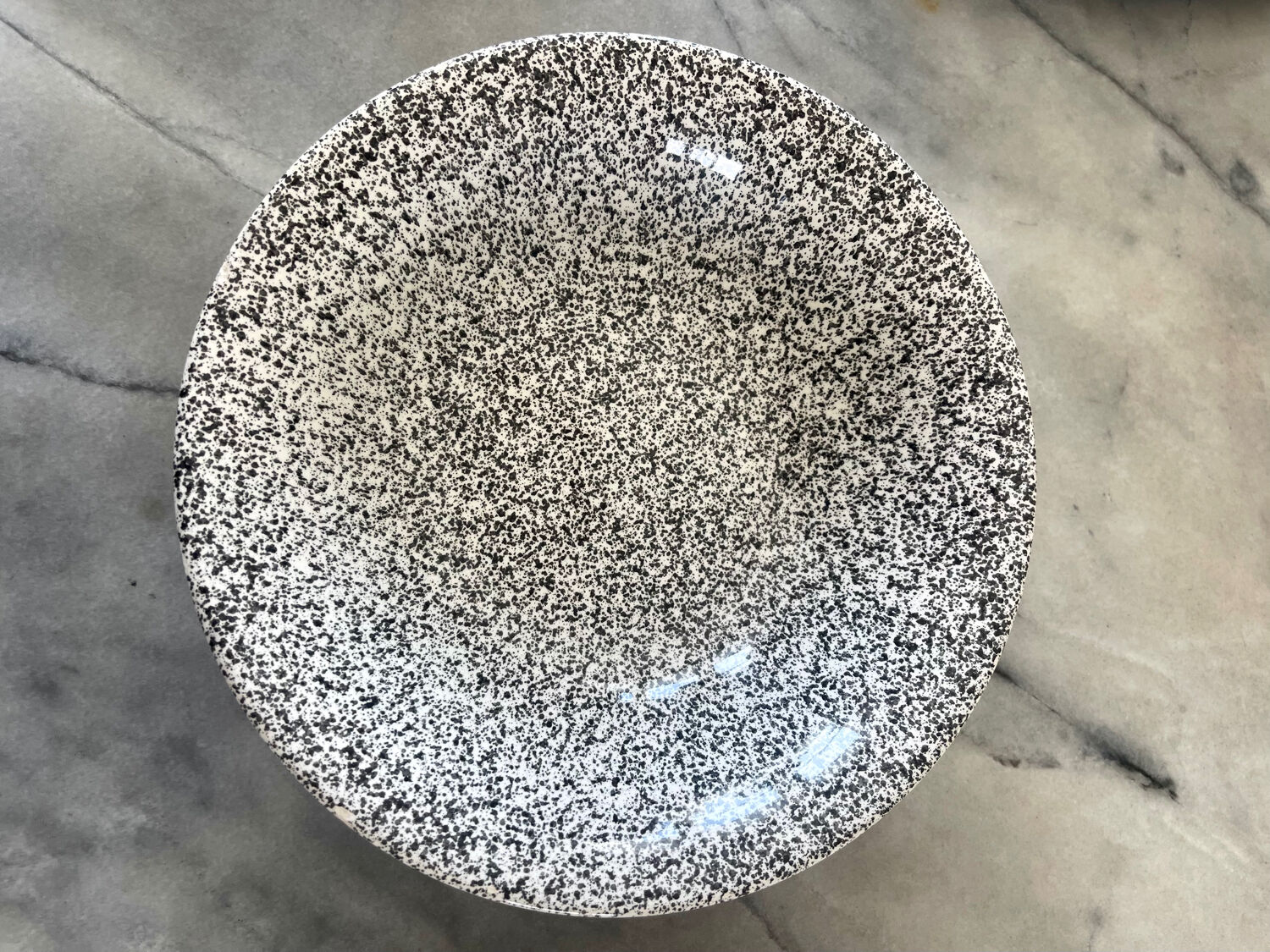 Italian speckled stoneware salad bowl