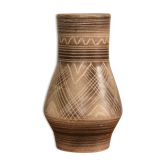 Vase céramique graphique années 60