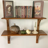 Double vintage wooden shelf