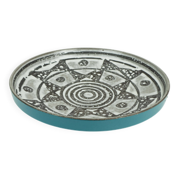large carstens BOWL decor ankara grey and brown glaze no. 1075-31 1960s