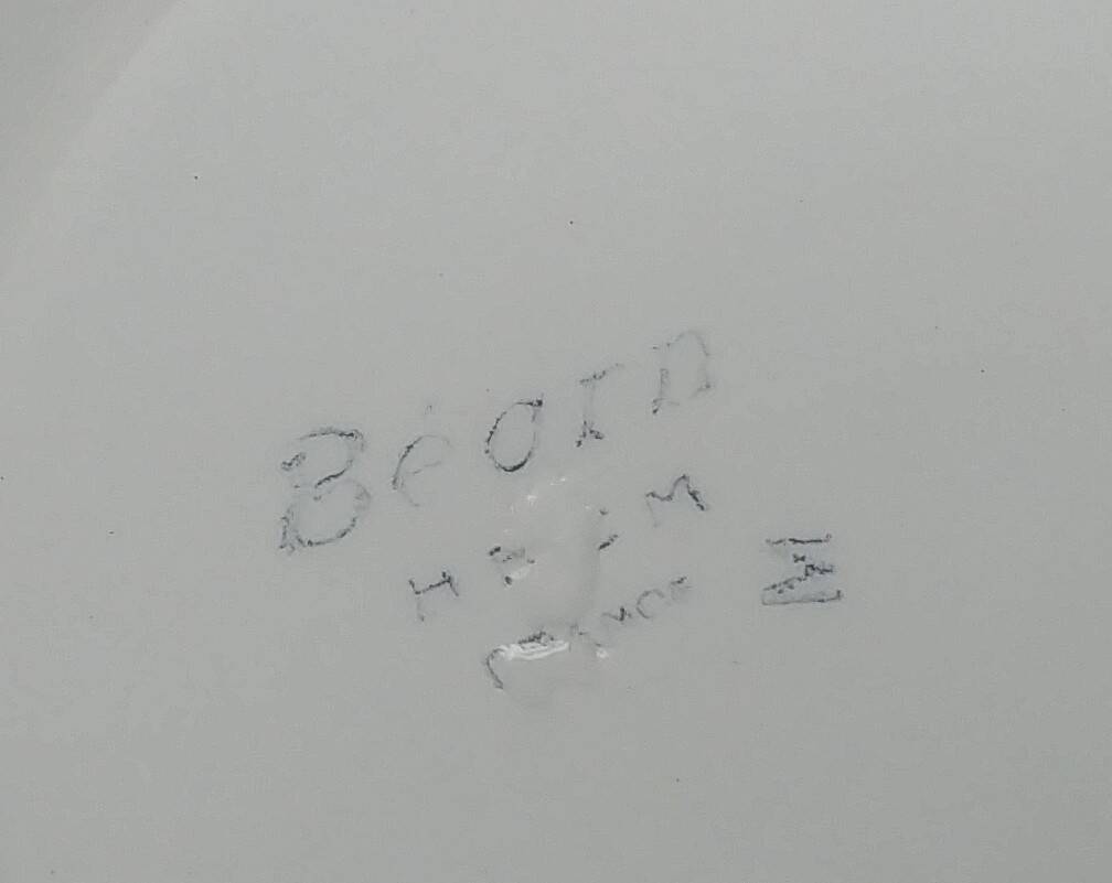 Large cup set and its porcelain sub-cup from Creil & Montereau HBCM model Béarn