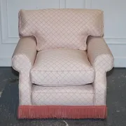 Country House Armchair and Ottoman Set, England