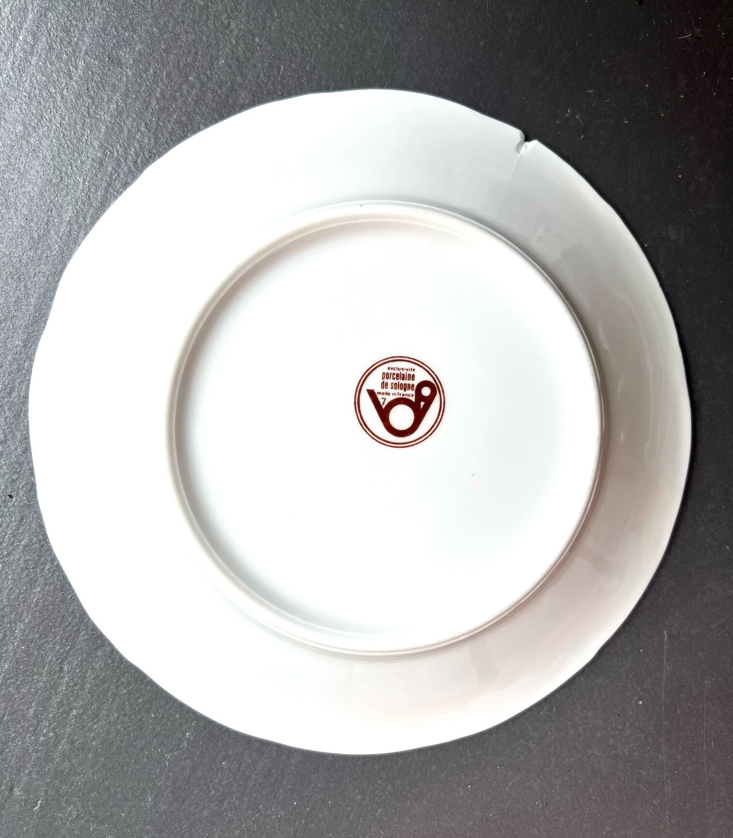 Lot de12 assiettes à dessert en porcelaine de Sologne