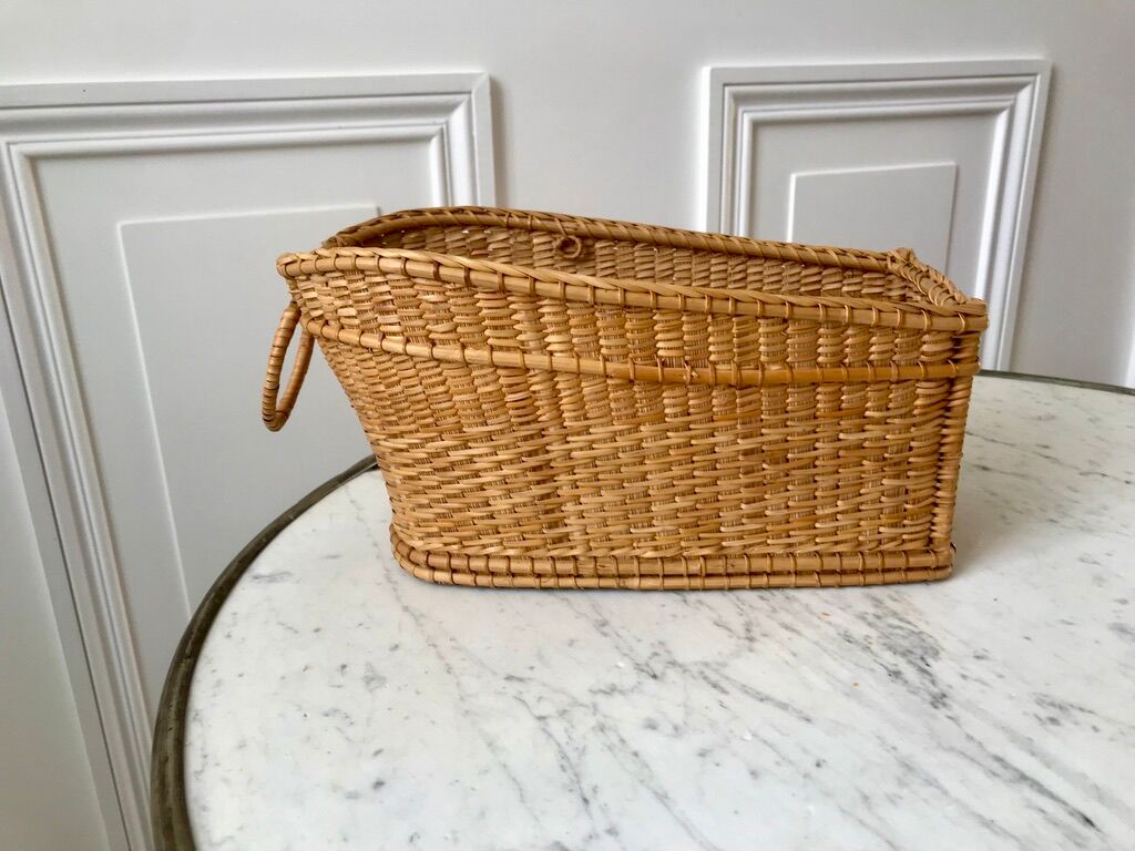 Rattan basket 70s