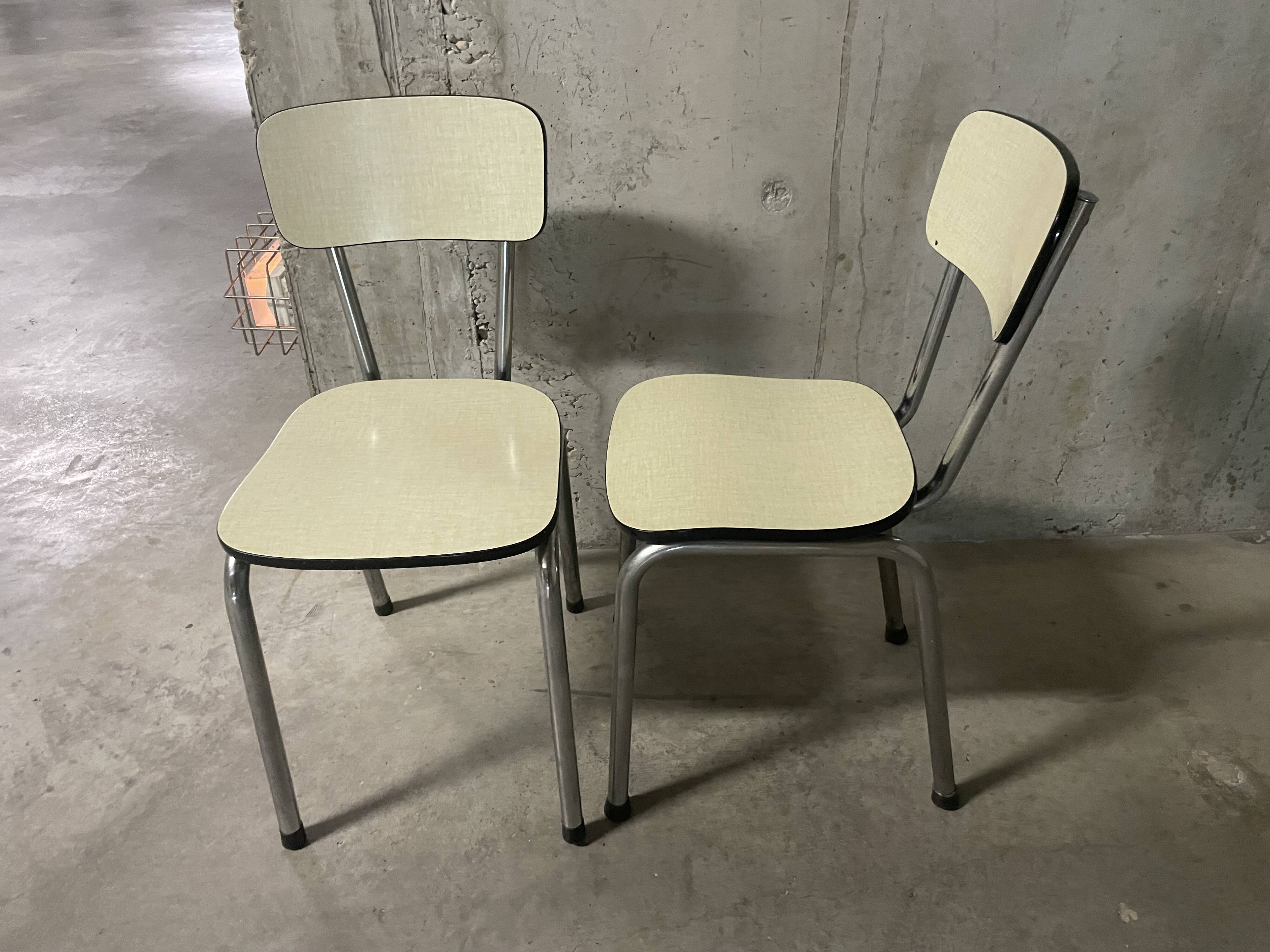 Pair of Formica chairs from the 1960s.
