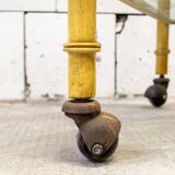 Carrello metallo laccato e vetro con vassoio Italia Anni '50