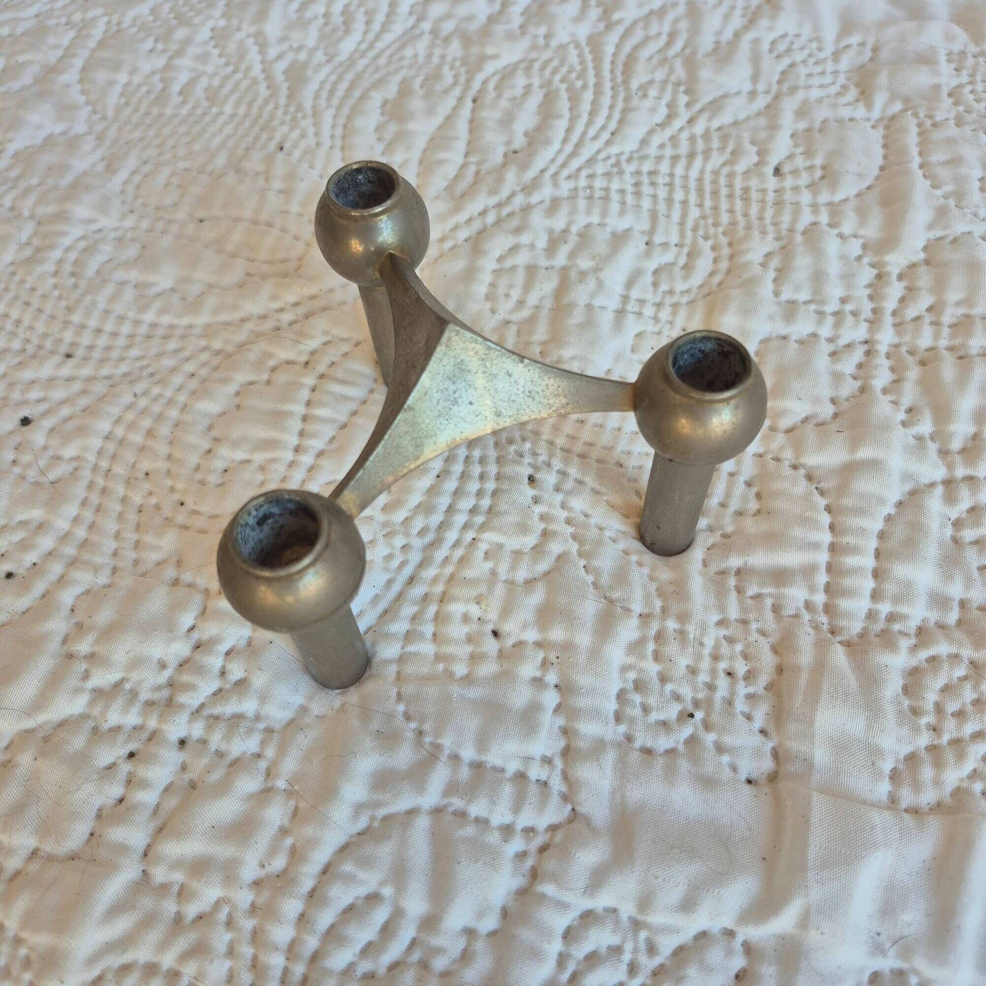 Pair of modular vintage candlesticks – attributed to Nagel S22
