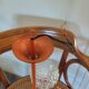 Suspension with 3 orange arms, mid-century, 1960s.