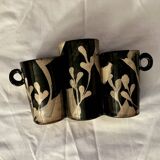 Small triple ceramic vase