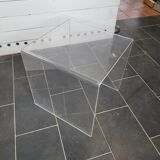 Transparent plexiglass sofa end from the 70s