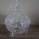 Cut glass sugar bowl on a stand