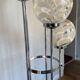 Waterfall floor lamp 5 globes Marinha Grande factory 70s