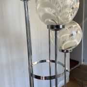 Waterfall floor lamp 5 globes Marinha Grande factory 70s