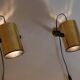 Pair of Scandinavian design wall lights in brass 1970