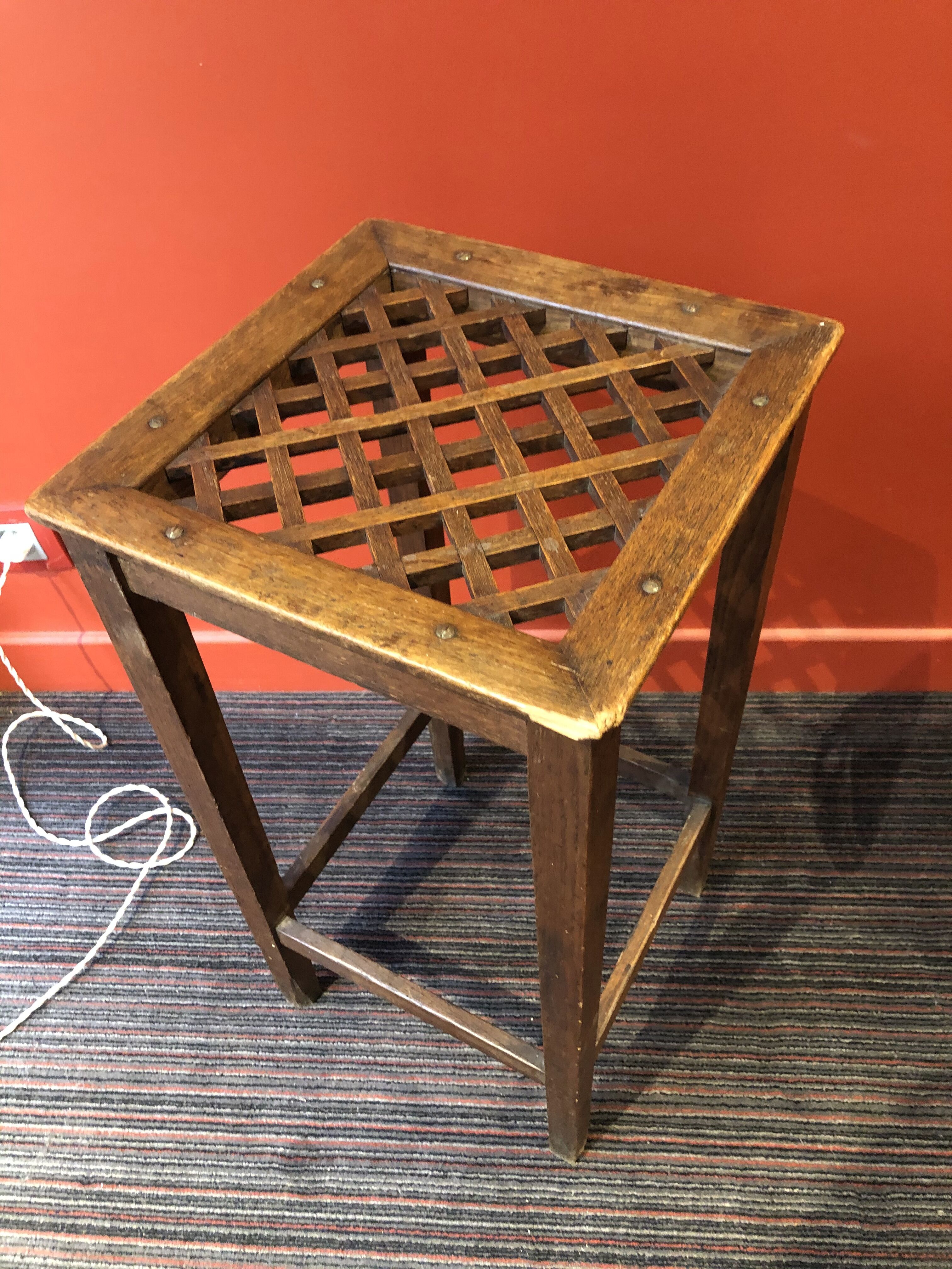High wooden stool