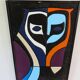 Tableau art tribal animalier