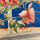 Watercolor with vintage bouquet