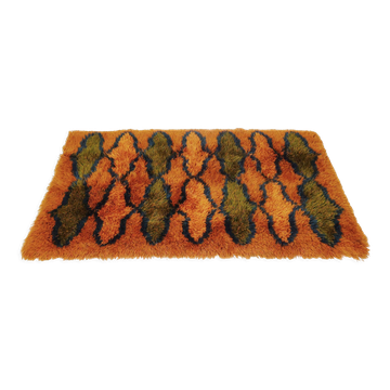 Tapis vintage des années 1970, design psychédélique pop