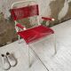 Vintage red scoubidou children's chair