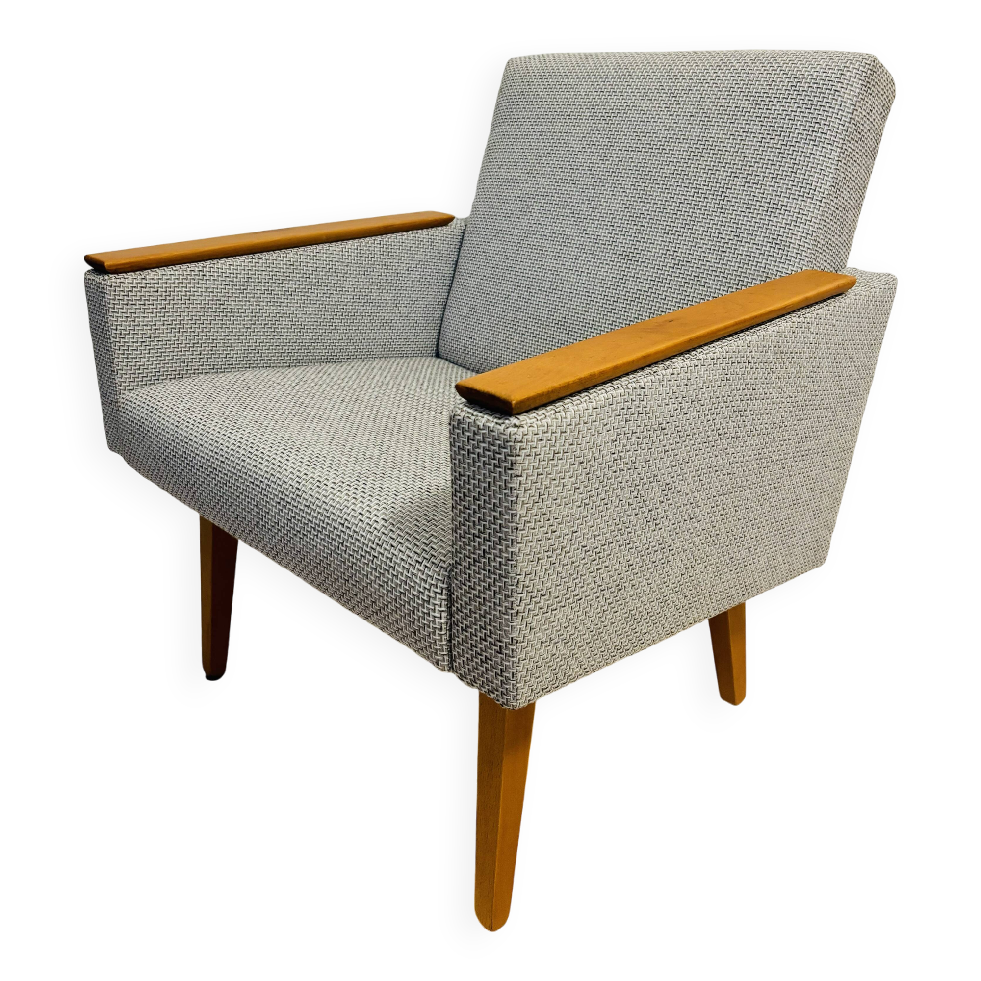 Vintage Grey Armchair from Czekoslovakia 1970’s