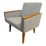 Fauteuil gris vintage de Tchécoslovaquie des années 1970