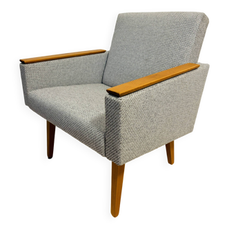 Fauteuil gris vintage de Tchécoslovaquie des années 1970