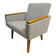 Vintage Grey Armchair from Czekoslovakia 1970’s