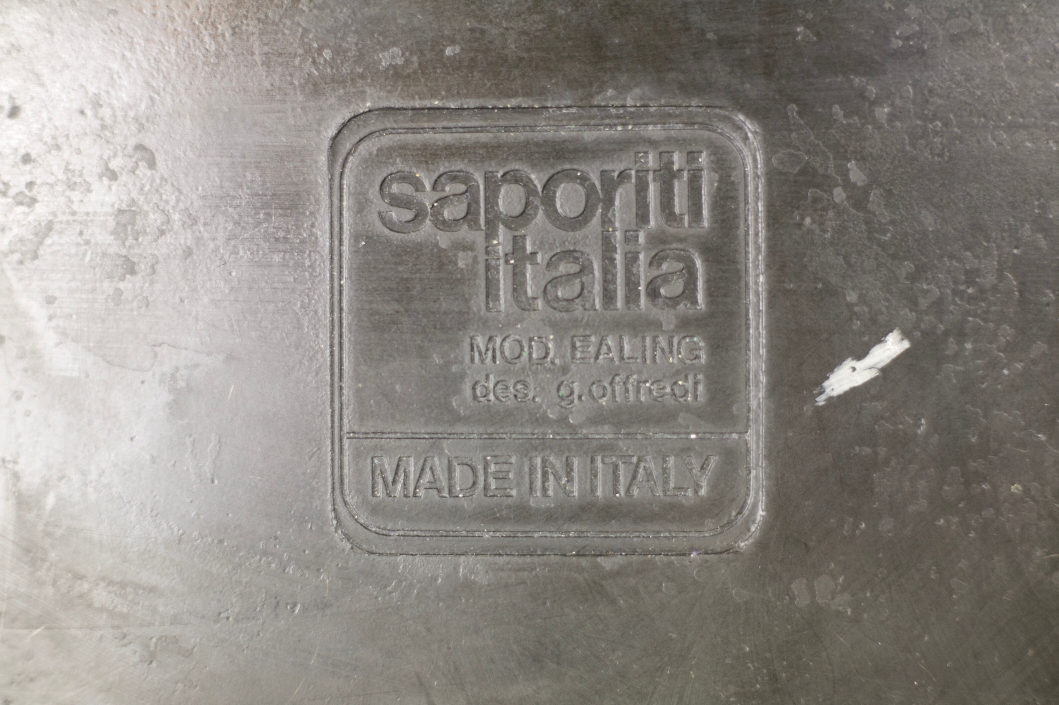 Pair of chairs by Giovanni Offredi model published by Saporiti Italy circa 1970 Ealing