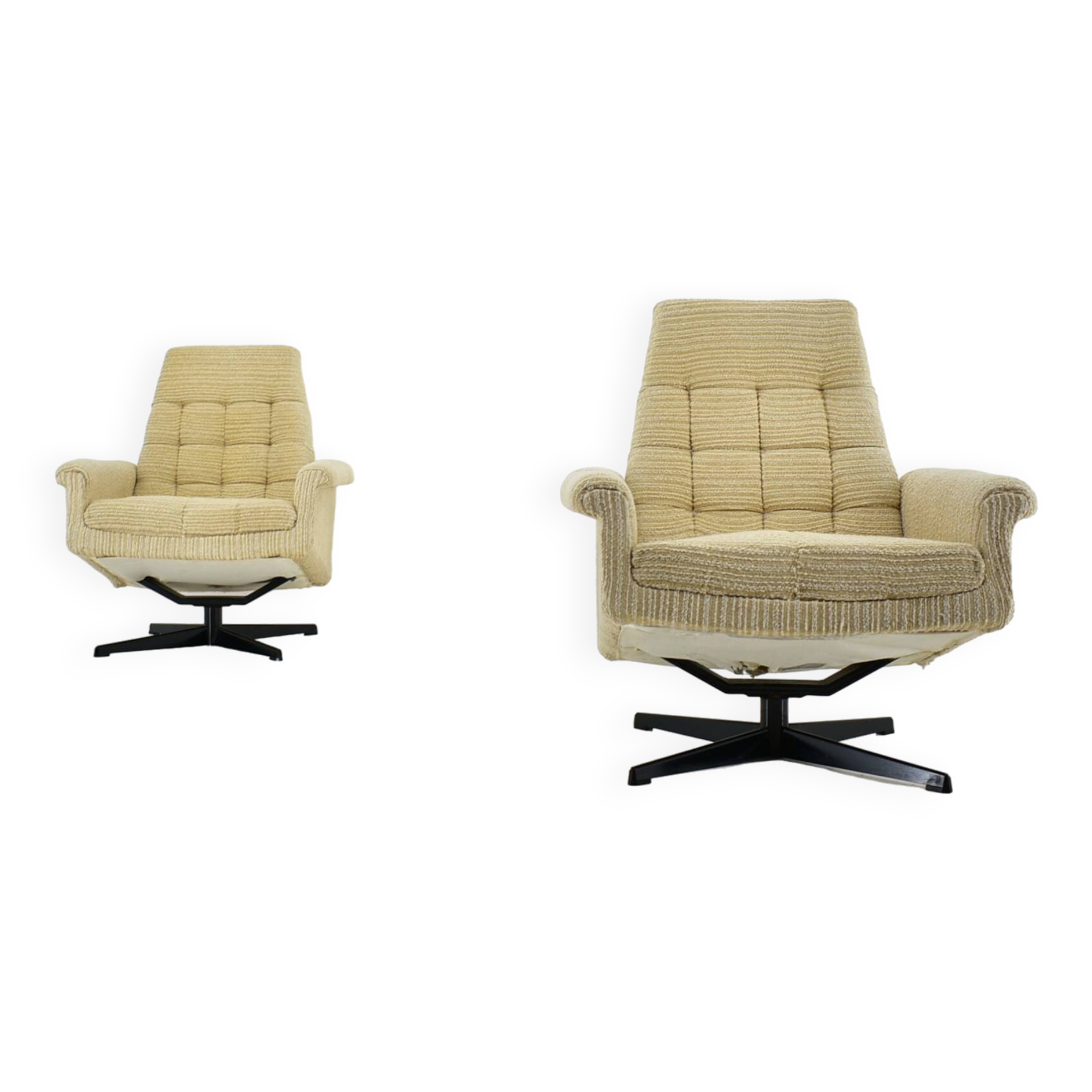 Pair of Armchairs, Tabouret by Morávek a Munzar, 1968s