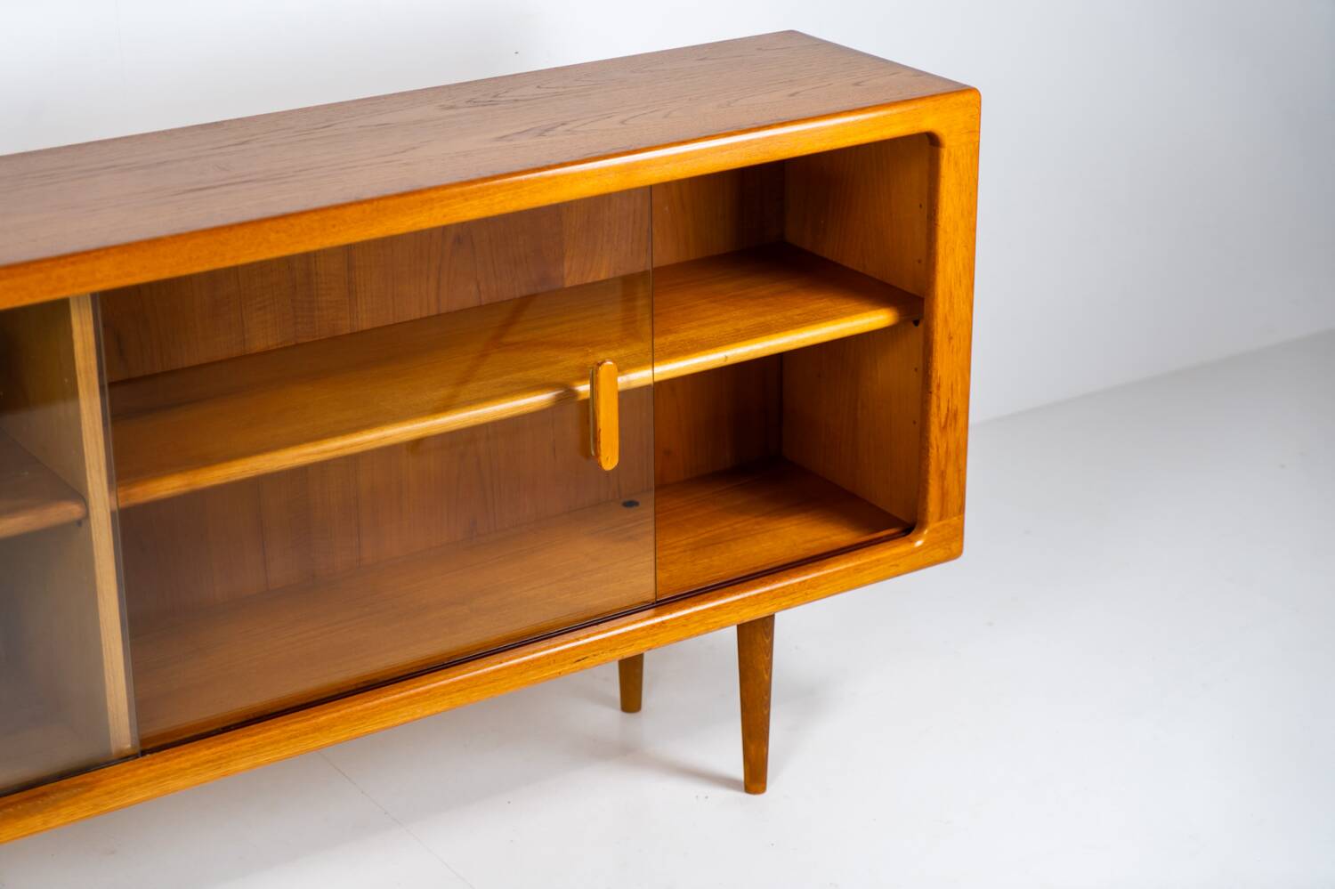 Sideboard with glass doors by CFC Silkeborg (Denmark, 1960s).