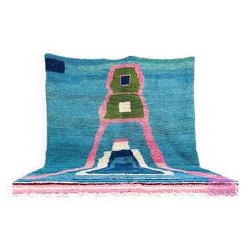 Tapis beni ouraine artisanale marocaine taille 150 x 250 cm