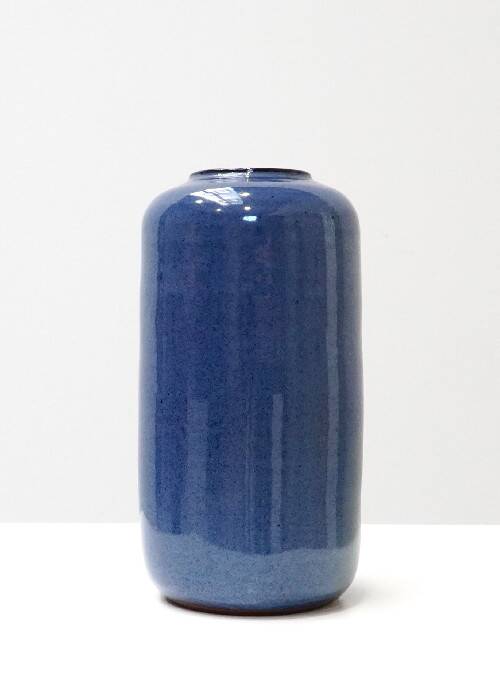 Rogier Vandeweghe, Blue-Glazed Cylindrical Vase for Amphora
