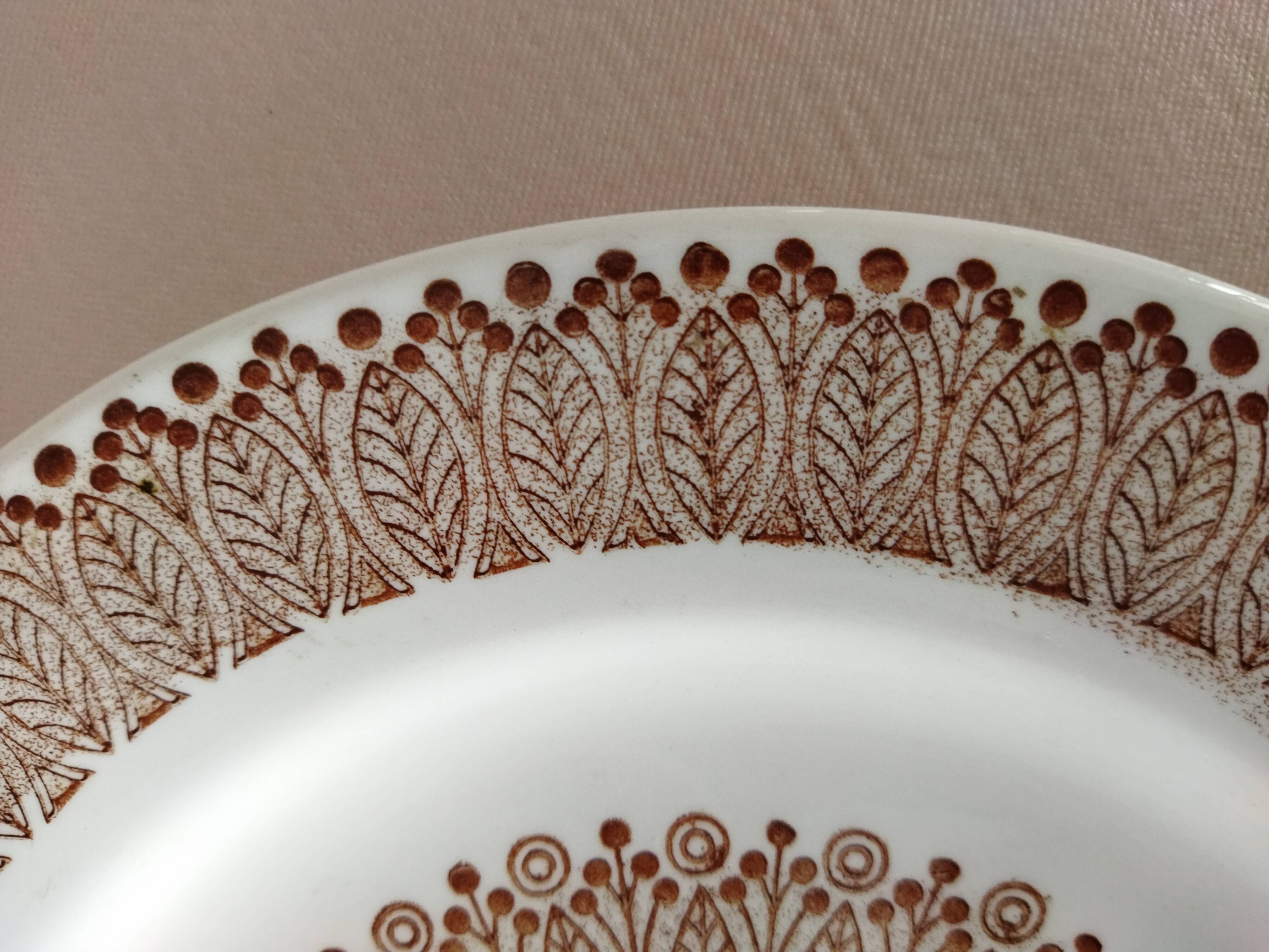3 vintage flat plates Boch La Louvière