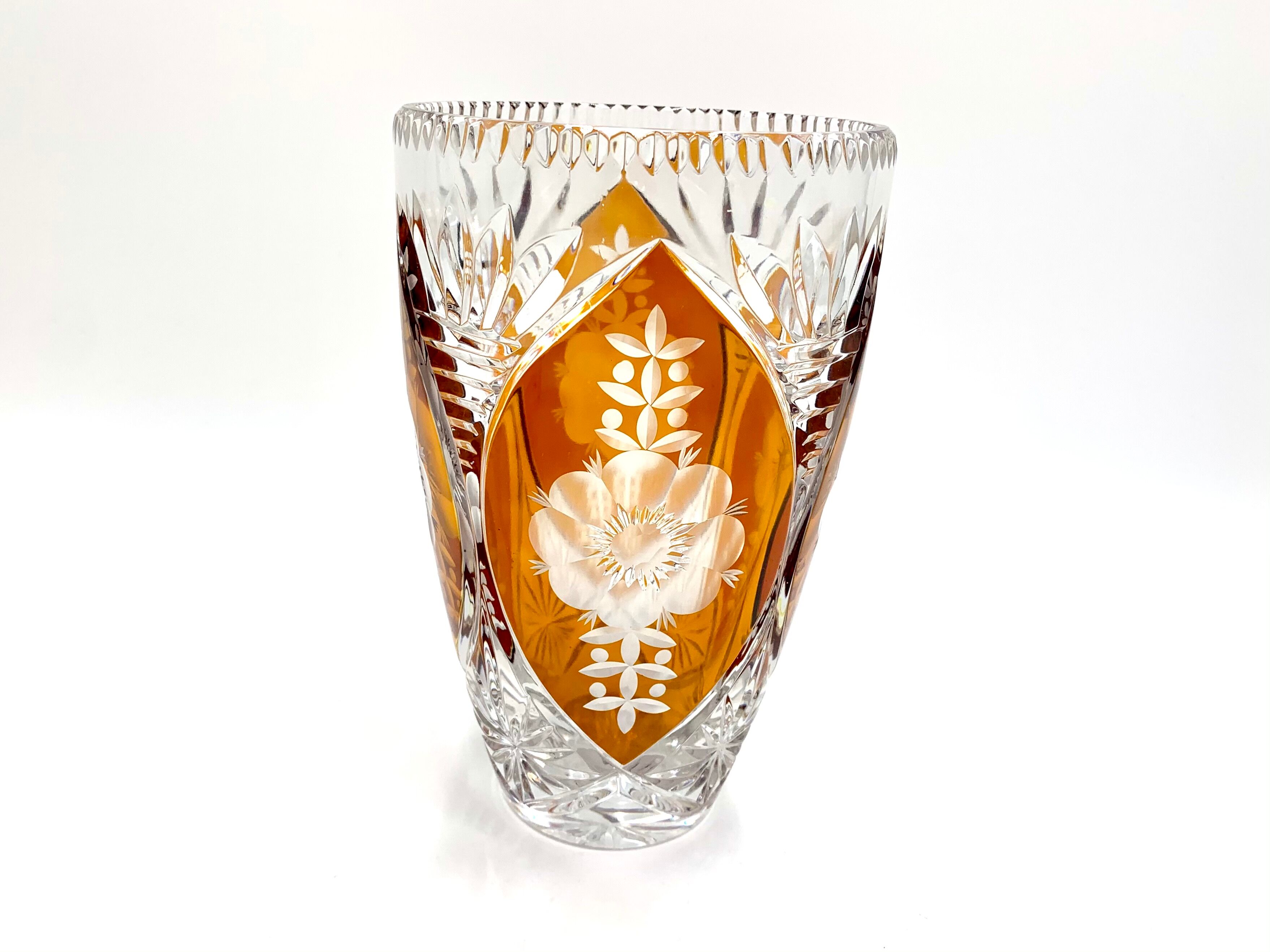Crystal vase with a bowl, Poland, 1960s