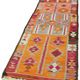 Turkish Handwoven Vintage Herki Kilim 92 cm x 365 cm