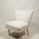 Vintage cocktail chair beige boucle expo 58