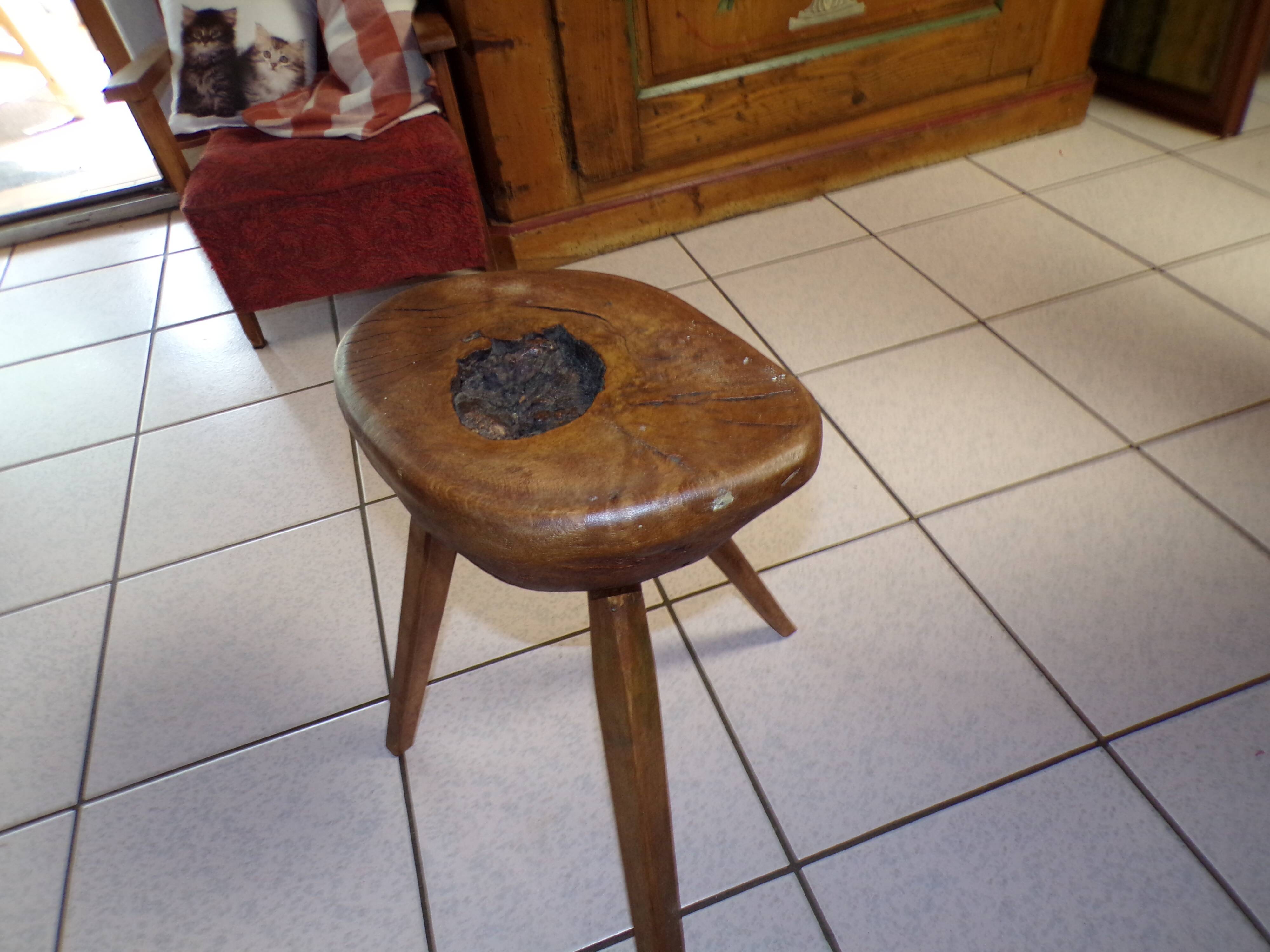 Brutalist tripod stool