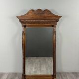 Large carved wooden mirror, late 19th century