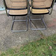 Cesca chair Marcel Breuer B32 modern Italian mid-century, set of 4 from the 70s.