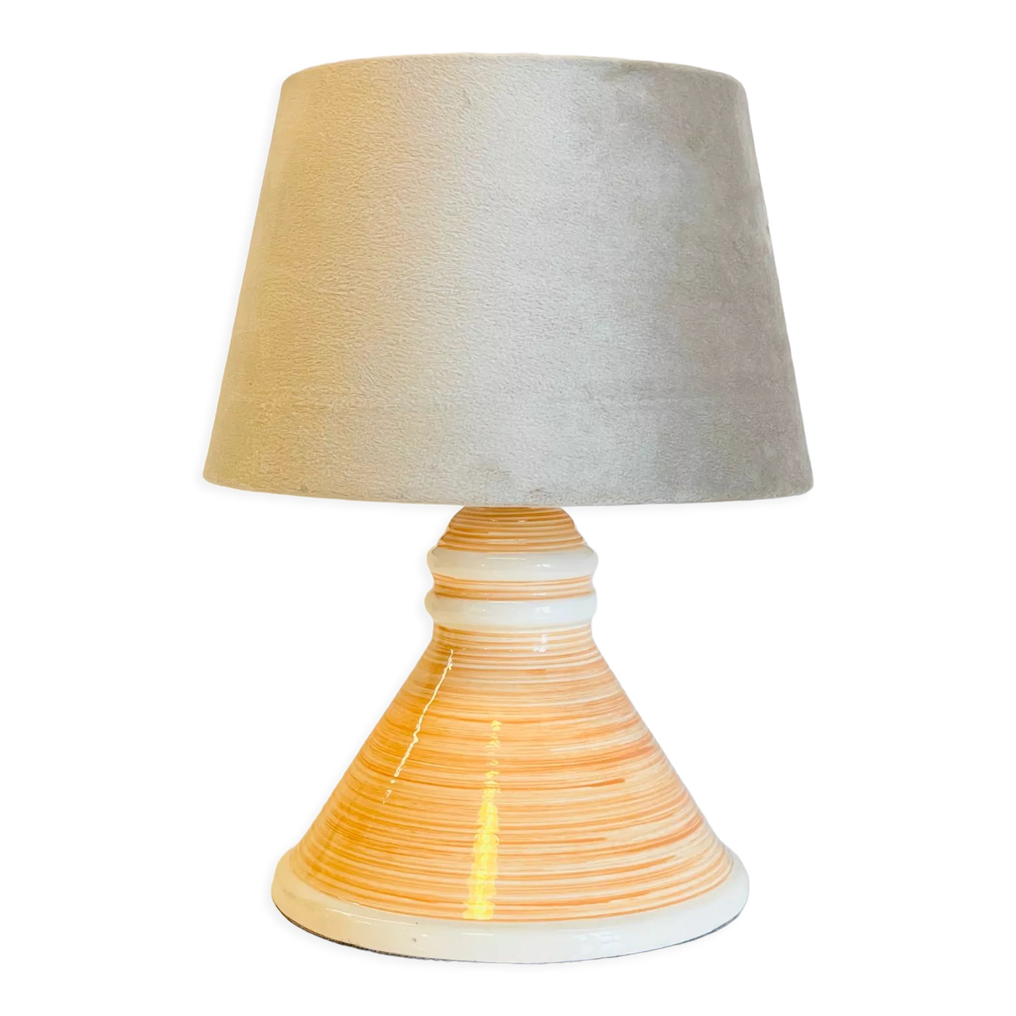 Geometric ceramic lamp by larec 80s