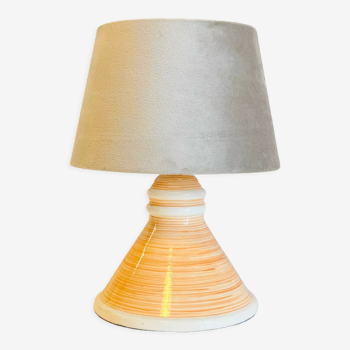 Lampe céramique géométrique par larec années 80