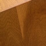 Vintage chest of drawers with oak compass legs, 1950s