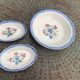 Lot composed of a deep dish and two small serving dishes, Elorn, digoin and sarreguemines model