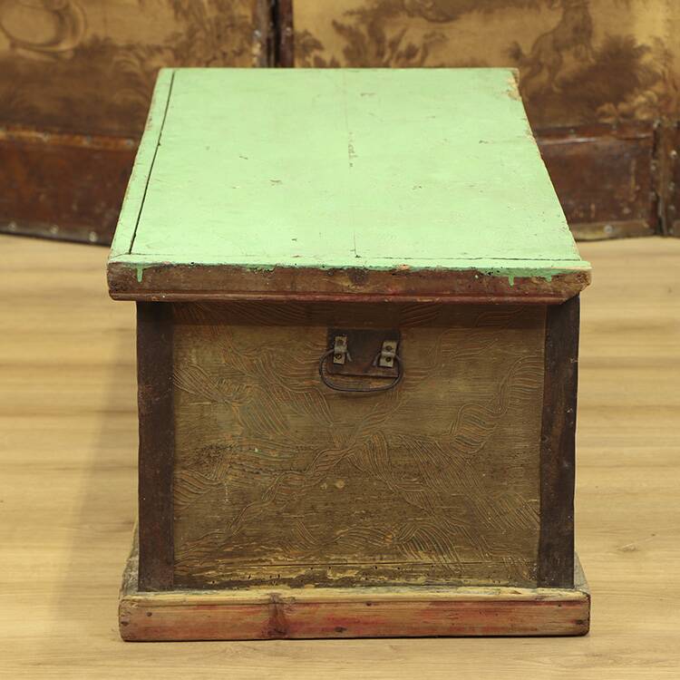 Painted Folk Art Bridal Chest