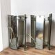 Set of 2 art deco revival smoked glass chromed  wall lamps