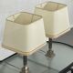 Paire de lampe en chrome et métal brossé