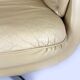 Vintage Finnish Leather Swivel Lounge Chair with Adjustable Recline, 1970s