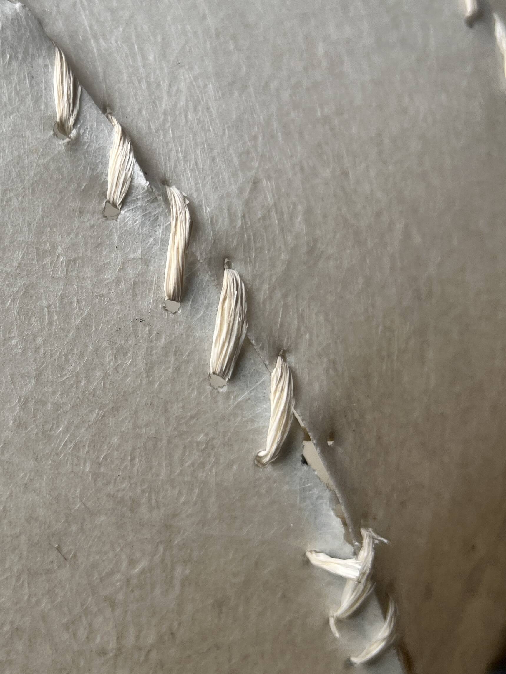 Italian suspension lamp, cocoon ball in resin, 1970s design.