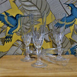 Four vintage champagne flutes 70s Luminarc